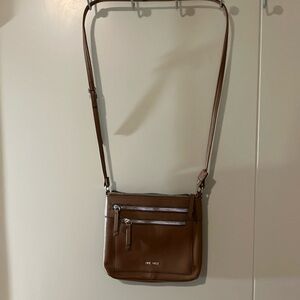 Nine West Brown Faux Leather Crossbody